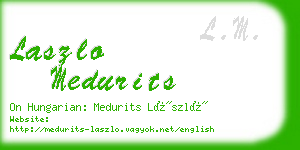 laszlo medurits business card